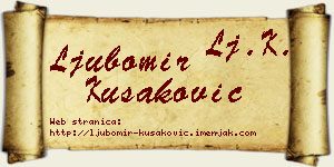 Ljubomir Kušaković vizit kartica